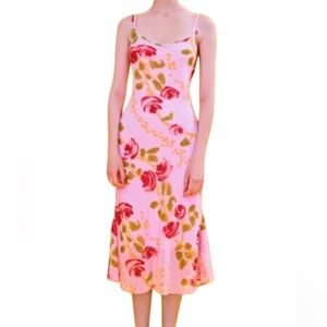 Betsey Johnson UO Exclusive Floral Slip Midi Dress Size M 90’s collection